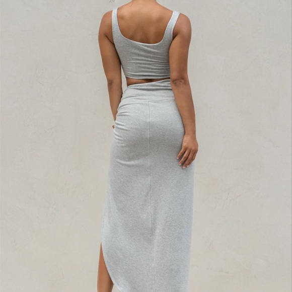 🆕JLUXLABEL GREY TAKE YOU THERE MAXI SKIRT SIZE: SMALL NWT - Picture 15 of 16